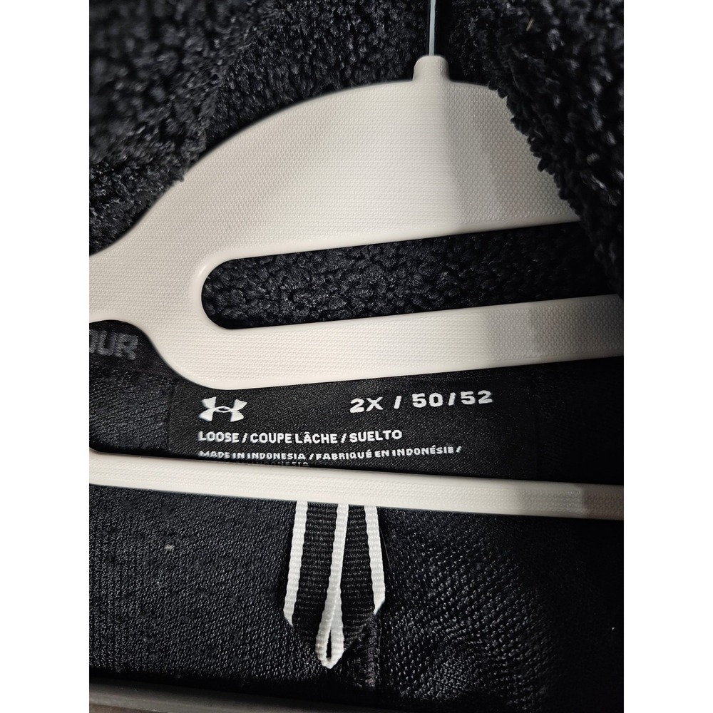 Under Armour Womens 2X Black Sherpa Teddy Fleece Full Zip Jacket 1368756 - Picture 5 of 12